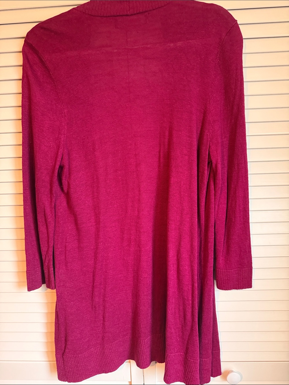 Kasper Open-Front Cardigan in Berry Pink - Picture 9 of 11
